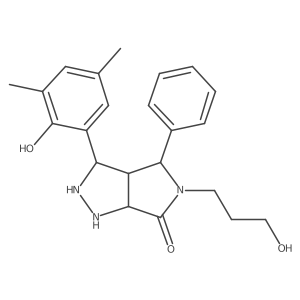 3-(2-Hydroxy-3,5-dimethylphenyl)-5-(3-hydroxypropyl)-4-phenyl-1,2,3,3a,4,6a-hexahydropyrrolo[3,4-c]pyrazol-6-one Structure