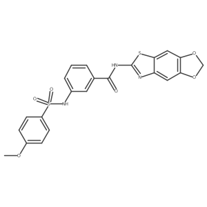 N-([1,3]dioxolo[4',5':4,5]benzo[1,2-d]thiazol-6-yl)-3-(4-methoxyphenylsulfonamido)benzamide结构式
