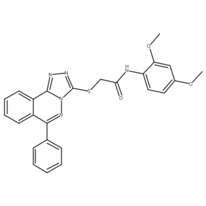 N-(2,4-dimethoxyphenyl)-2-[(6-phenyl[1,2,4]triazolo[3,4-a]phthalazin-3-yl)sulfanyl]acetamide结构式