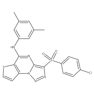3-((4-chlorophenyl)sulfonyl)-N-(3,5-dimethylphenyl)thieno[2,3-e][1,2,3]triazolo[1,5-a]pyrimidin-5-amine Structure