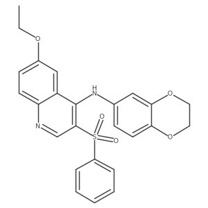 N-(2,3-dihydrobenzo[b][1,4]dioxin-6-yl)-6-ethoxy-3-(phenylsulfonyl)quinolin-4-amine Structure