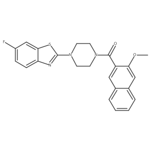 (4-(6-Fluorobenzo[d]thiazol-2-yl)piperazin-1-yl)(3-methoxynaphthalen-2-yl)methanone结构式