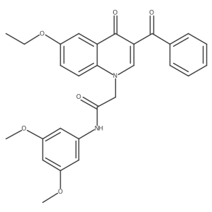2-(3-benzoyl-6-ethoxy-4-oxoquinolin-1(4H)-yl)-N-(3,5-dimethoxyphenyl)acetamide Structure