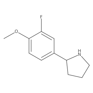2-(3-Fluoro-4-methoxyphenyl)pyrrolidine结构式