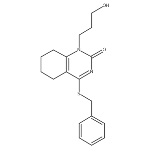 4-(benzylthio)-1-(3-hydroxypropyl)-5,6,7,8-tetrahydroquinazolin-2(1H)-one结构式