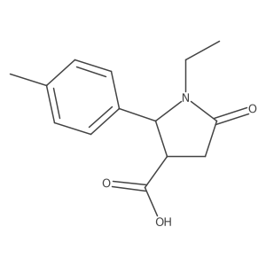1-Ethyl-2-(4-methylphenyl)-5-oxopyrrolidine-3-carboxylic acid Structure