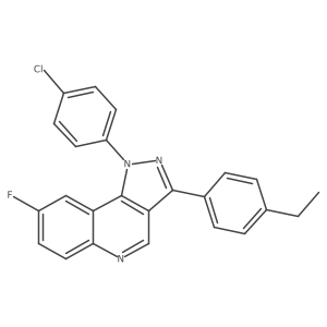 1-(4-chlorophenyl)-3-(4-ethylphenyl)-8-fluoro-1H-pyrazolo[4,3-c]quinoline结构式