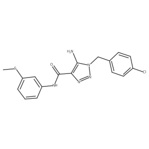 5-amino-1-(4-chlorobenzyl)-N-[3-(methylsulfanyl)phenyl]-1H-1,2,3-triazole-4-carboxamide结构式