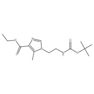 1-[2-[(Tert-butoxycarbonyl)amino]ethyl]-5-methyl-1H-imidazole-4-carboxylic acid ethyl ester结构式