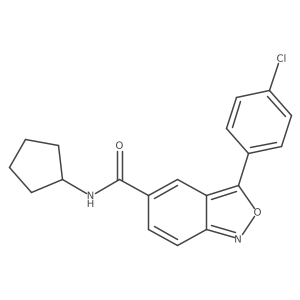 3-(4-chlorophenyl)-N-cyclopentylbenzo[c]isoxazole-5-carboxamide结构式
