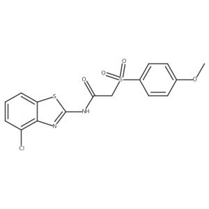 N-(4-chlorobenzo[d]thiazol-2-yl)-2-((4-methoxyphenyl)sulfonyl)acetamide结构式