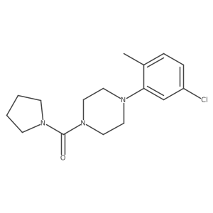 1-(5-Chloro-2-methylphenyl)-4-(1-pyrrolidinylcarbonyl)piperazine结构式