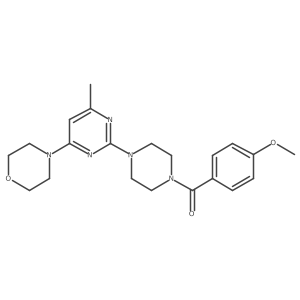 4-{2-[4-(4-Methoxybenzoyl)piperazin-1-yl]-6-methylpyrimidin-4-yl}morpholine Structure