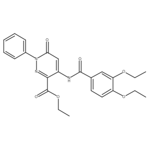 Ethyl 4-(3,4-diethoxybenzamido)-6-oxo-1-phenyl-1,6-dihydropyridazine-3-carboxylate Structure
