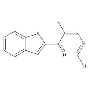 4-(Benzo[b]thiophen-2-yl)-2-chloro-5-methyl-pyrimidine结构式