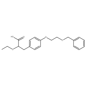 3-[4-(2-Benzyloxyethoxy)phenyl]-2-ethoxypropionic acid结构式