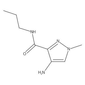 4-Amino-1-methyl-N-propyl-1H-pyrazole-3-carboxamide结构式