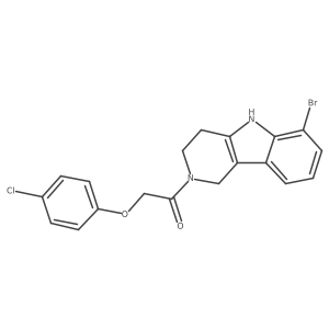 6-bromo-2-[(4-chlorophenoxy)acetyl]-2,3,4,5-tetrahydro-1H-pyrido[4,3-b]indole Structure
