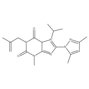 8-(3,5-dimethylpyrazol-1-yl)-3-methyl-1-(2-methylprop-2-enyl)-7-propan-2-yl-5H-purin-7-ium-2,6-dione结构式
