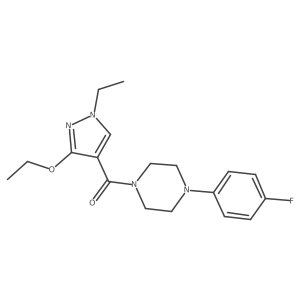 (3-ethoxy-1-ethyl-1H-pyrazol-4-yl)(4-(4-fluorophenyl)piperazin-1-yl)methanone Structure