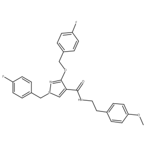 1-(4-fluorobenzyl)-3-((4-fluorobenzyl)oxy)-N-(4-methoxyphenethyl)-1H-pyrazole-4-carboxamide Structure