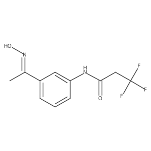 3,3,3-Trifluoro-N-[3-[1-(hydroxyimino)ethyl]phenyl]propanamide结构式