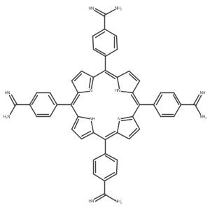 4,4',4'',4'''-(Porphyrin-5,10,15,20-tetrayl)tetrabenzimidamide结构式