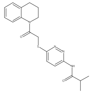 2-methyl-N-(6-{[2-oxo-2-(1,2,3,4-tetrahydroquinolin-1-yl)ethyl]sulfanyl}pyridazin-3-yl)propanamide Structure