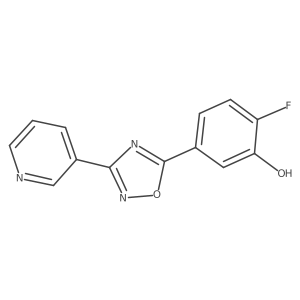 2-Fluoro-5-(3-(pyridin-3-yl)-1,2,4-oxadiazol-5-yl)phenol Structure