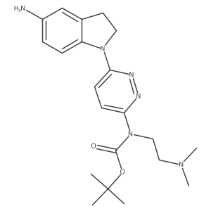 tert-butyl N-[6-(5-aminoindolin-1-yl)pyridazin-3-yl]-N-[2-(dimethylamino)ethyl]carbamate Structure
