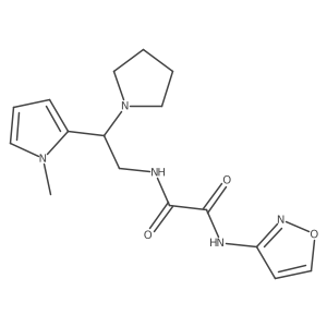 N1-(isoxazol-3-yl)-N2-(2-(1-methyl-1H-pyrrol-2-yl)-2-(pyrrolidin-1-yl)ethyl)oxalamide结构式