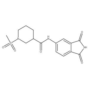 N-(1,3-dioxoisoindolin-5-yl)-1-(methylsulfonyl)piperidine-3-carboxamide结构式