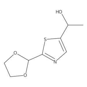 1-[2-(1,3-Dioxolan-2-yl)-1,3-thiazol-5-yl]ethanol Structure