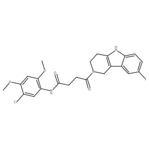 N-(5-chloro-2,4-dimethoxyphenyl)-4-(8-fluoro-1,3,4,5-tetrahydro-2H-pyrido[4,3-b]indol-2-yl)-4-oxobutanamide Structure