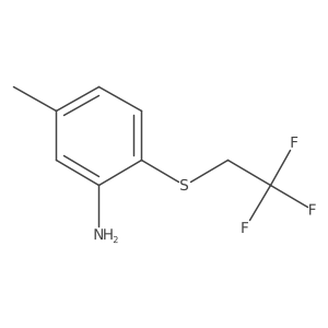 5-Methyl-2-[(2,2,2-trifluoroethyl)sulfanyl]aniline结构式