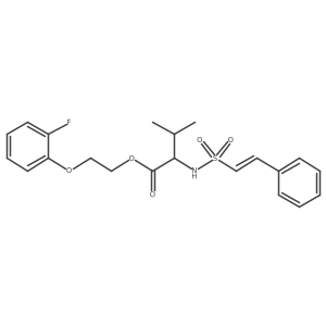 2-(2-Fluorophenoxy)ethyl 3-methyl-2-(2-phenylethenesulfonamido)butanoate结构式