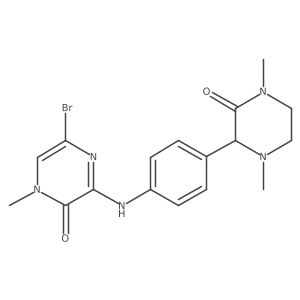 5-Bromo-3-(4-(1,4-dimethyl-3-oxopiperazin-2-yl)phenylamino)-1-methylpyrazin-2(1H)-one结构式