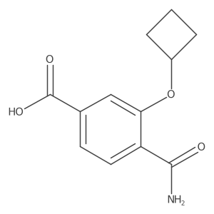4-(Aminocarbonyl)-3-(cyclobutyloxy)benzoic acid Structure