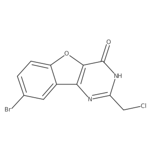 8-bromo-2-(chloromethyl)benzofuro[3,2-d]pyrimidin-4(3H)-one结构式