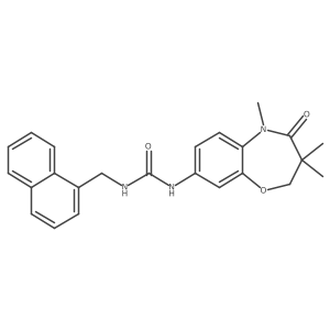 CN1C(=O)C(C)(C)COc2cc(NC(=O)NCc3cccc4ccccc34)ccc21结构式