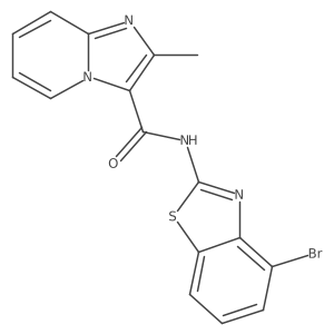 N-(4-bromobenzo[d]thiazol-2-yl)-2-methylimidazo[1,2-a]pyridine-3-carboxamide结构式
