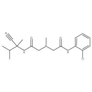 2-({[(2-chlorophenyl)carbamoyl]methyl}(methyl)amino)-N-(1-cyano-1,2-dimethylpropyl)acetamide Structure