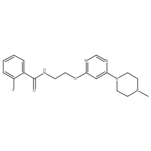2-fluoro-N-(2-((6-(4-methylpiperazin-1-yl)pyrimidin-4-yl)oxy)ethyl)benzamide结构式