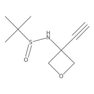 N-(3-Ethynyloxetan-3-yl)-2-methylpropane-2-sulfinamide结构式