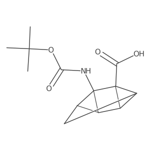 5-{[(Tert-butoxy)carbonyl]amino}tetracyclo[3.2.0.0^{2,7}.0^{4,6}]heptane-1-carboxylic acid Structure