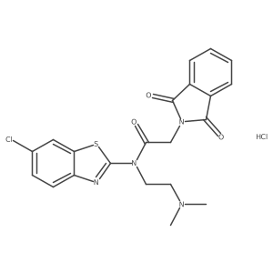 N-(6-chlorobenzo[d]thiazol-2-yl)-N-(2-(dimethylamino)ethyl)-2-(1,3-dioxoisoindolin-2-yl)acetamide hydrochloride结构式