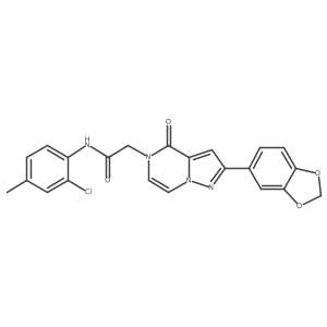 2-[2-(1,3-benzodioxol-5-yl)-4-oxopyrazolo[1,5-a]pyrazin-5(4H)-yl]-N-(2-chloro-4-methylphenyl)acetamide Structure