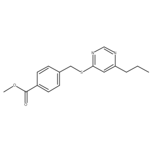 Methyl 4-(((6-propylpyrimidin-4-yl)thio)methyl)benzoate结构式