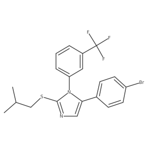 5-(4-bromophenyl)-2-(isobutylthio)-1-(3-(trifluoromethyl)phenyl)-1H-imidazole结构式