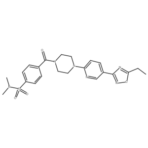 4-(4-(5-(5-ethyl-1,2,4-oxadiazol-3-yl)pyridin-2-yl)piperazine-1-carbonyl)-N,N-dimethylbenzenesulfonamide Structure